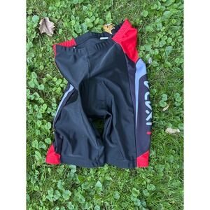 Liaxda Cycling Shorts Women's Padded Bike Bicycle Biking Shorts Red Black Small‎